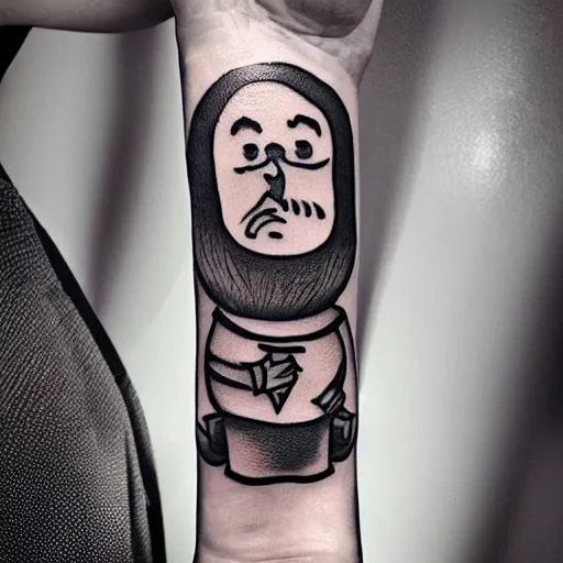 Image similar to tattoo of an angry potato