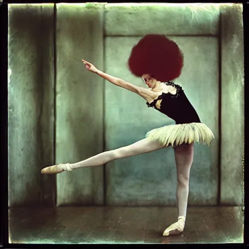 Image similar to kodak portra 4 0 0, wetplate, photo of a surreal artsy dream scene,, girl, weird fashion, ballet costume, dancers, photographed by paolo roversi style