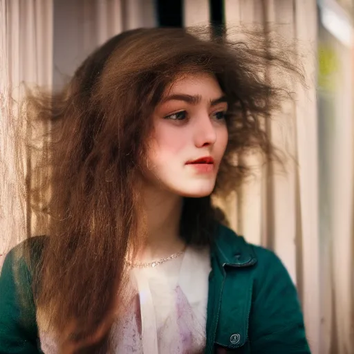 Prompt: a very beautiful!! young woman is posing for a photograph, petzval lens. symetric face. sharp face. near a window. featured on flickr, art photography, photo taken with provia,