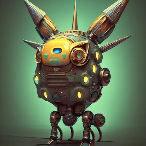 Prompt: TV-head mechanical pokemon:: by beeple and James Gilleard and Justin Gerard :: ornate, dynamic, particulate, intricate, elegant, highly detailed, centered, artstation, smooth, sharp focus, photoreal octane render, 3d