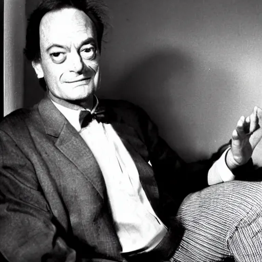 Prompt: Richard Feynman being disappointed by the fact that he bought some shitcoins on some shady cryptocurrency exchange