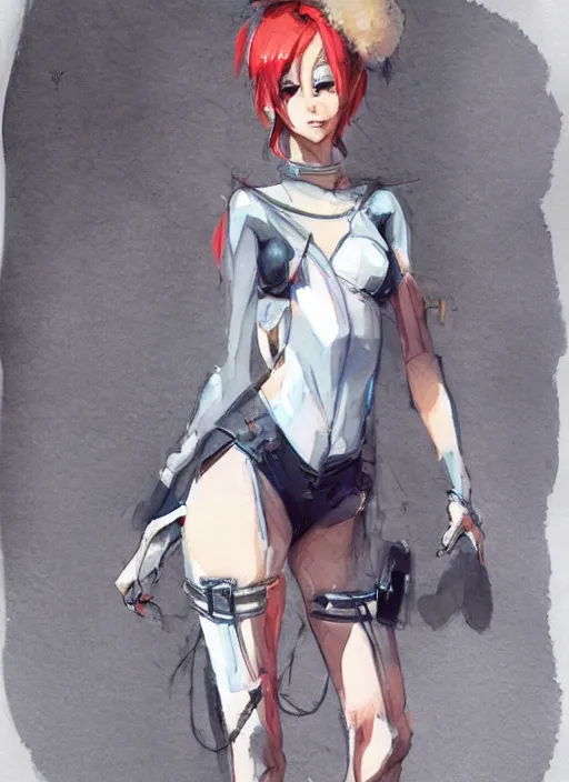 Image similar to concept art of comiket cosplay, pinterest, artstation trending, behance, watercolor, by coby whitmore, silver, laser light,