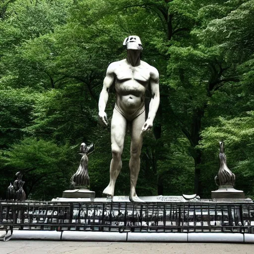 Image similar to SCP-173 in Central Park, photo