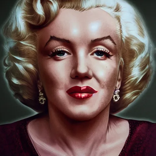 Prompt: marilyn monroe as an old woman, photorealistic, 4 k, studio lighting,