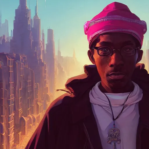 Image similar to highly detailed portrait, black mage, in gta v, stephen bliss, unreal engine, fantasy art by greg rutkowski, loish, rhads, ferdinand knab, makoto shinkai and lois van baarle, ilya kuvshinov, rossdraws, tom bagshaw, global illumination, radiant light, detailed and intricate environment