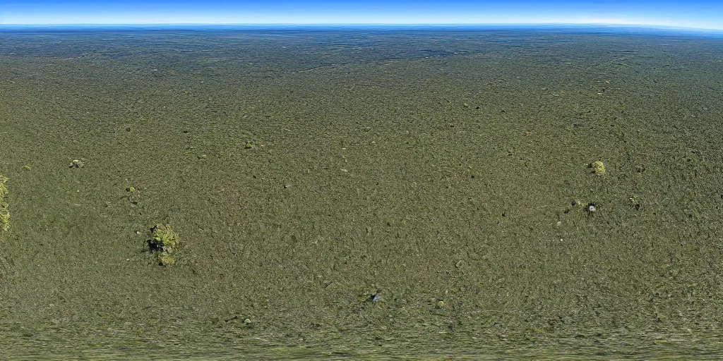 Prompt: high quality aerial 360 ° image in a equirectangular projection of the Pontina swamp with mount Circeo at the horizon