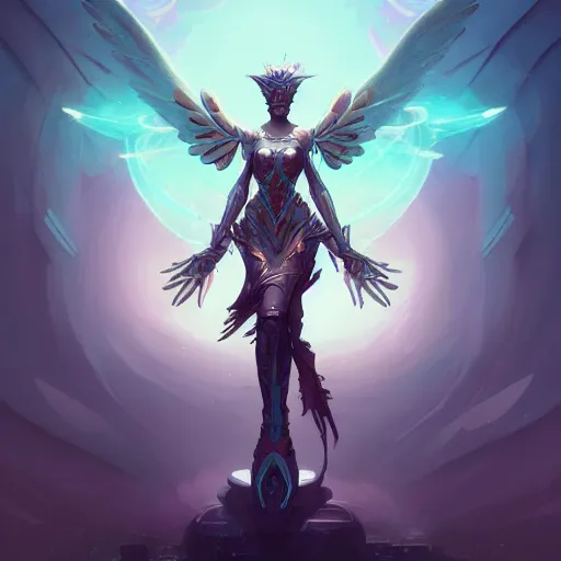 Image similar to beautiful cybernetic angel by pete mohrbacher and greg rutkowski, digital art, unreal engine 5, wlop, trending on artstation, deviantart, 4K UHD image