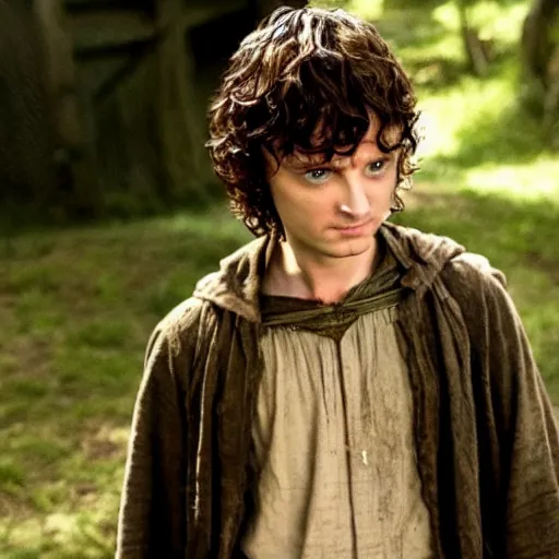 Image similar to Aaron Paul as Frodo, still from Lord of the Rings