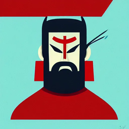 Image similar to face icon stylized minimalist samurai jack, loftis, cory behance hd by jesper ejsing, by rhads, makoto shinkai and lois van baarle, ilya kuvshinov, rossdraws global illumination