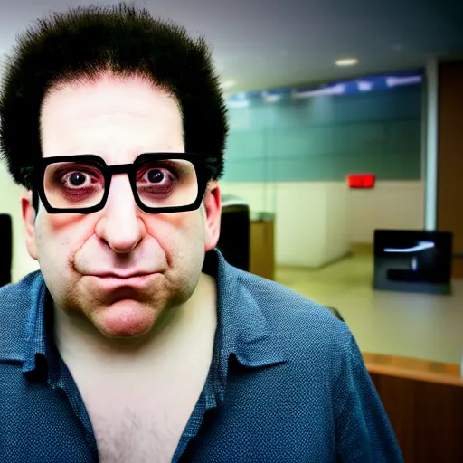 Image similar to kevin mitnick as a bank robber, radiant skin, huge anime eyes, rtx on, perfect face, directed gaze, canon, vfx, symmetric balance, polarizing filter, photolab, lightroom, 4 k, dolby vision, photography award