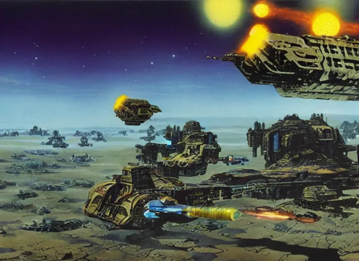 Image similar to imperium, matte painting, chris foss