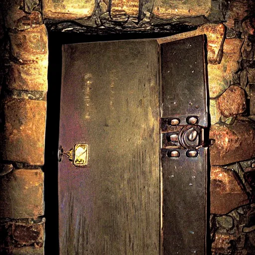 Prompt: secret door in a dungeon, d & d, photo