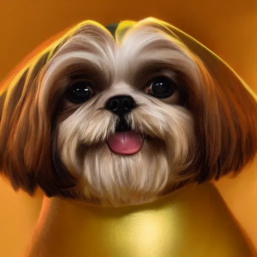 Image similar to Anthropomorphic Disco Shih Tzu, detailed, centered, digital painting, artstation, concept art, donato giancola, Joseph Christian Leyendecker, WLOP, Boris Vallejo, Breathtaking, 8k resolution, extremely detailed, beautiful, establishing shot, artistic, hyperrealistic, beautiful face, octane render, cinematic lighting, dramatic lighting, masterpiece