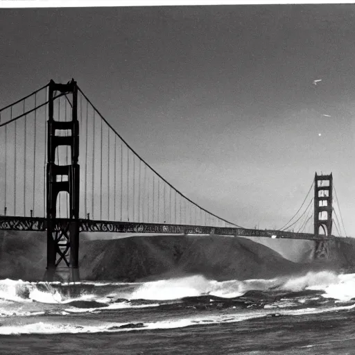 Image similar to the golden gate bridge destroyed