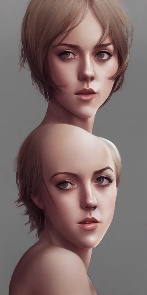 Image similar to hyper detailed ultra sharp of beautiful portrait jena malone, beautiful girl, beautiful full body, character artist, mature content, elegant, 2 d, ultra highly detailed, digital painting, smooth, sharp focus, artstation, art by ilya kuvshinov!