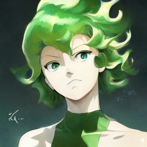 Prompt: tatsumaki from one punch man, art by makoto shinkai, ross tran, kuvshinov ilya, cushart krenz, wlop