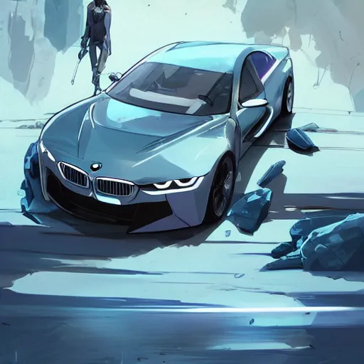 Prompt: bmw i 4 official fanart behance hd artstation by jesper ejsing, by rhads, makoto shinkai and lois van baarle, ilya kuvshinov, ossdraws, that looks like it is from borderlands and by feng zhu and loish and laurie greasley, victo ngai, andreas rocha, john harris