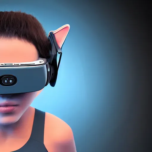 Prompt: crypto trading lyoki kitten from the future, wearing a cool vr headset 8 k hyperrealistic, trending on artstation