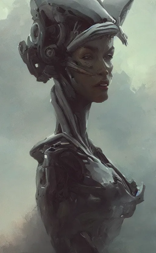 Image similar to a painting of a beautiful alien trending on artstation in the style of greg rutkowski