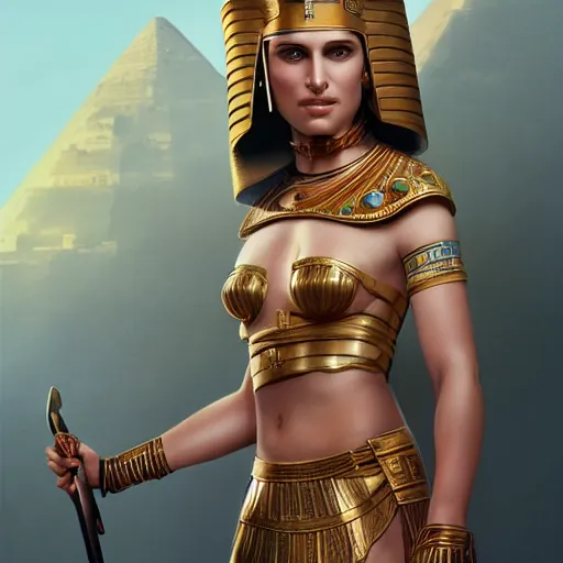 Image similar to Natalie Portman as a ancient Egyptian, artstation, Michael Whelan, digital art, felix Kelly, 8k photography