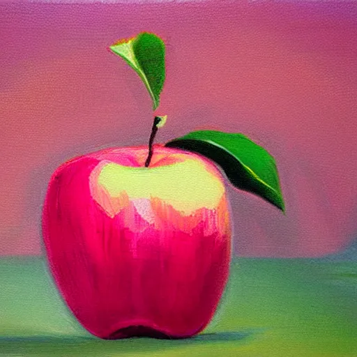 Prompt: pink apple panting high detail