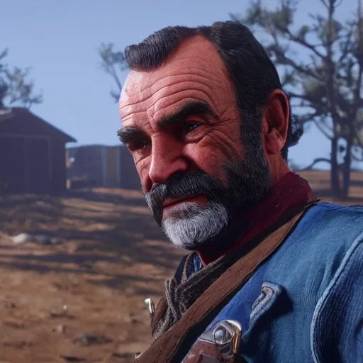 Image similar to Sean Connery in Red Dead Redemption 2 4K detail