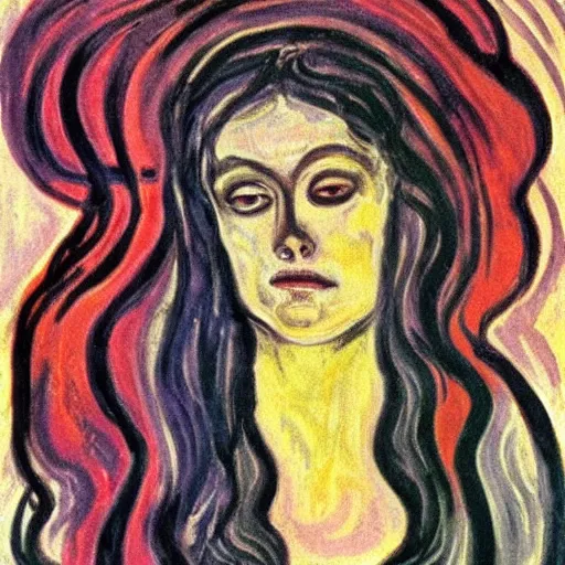Image similar to Medusa by Edvard Munch