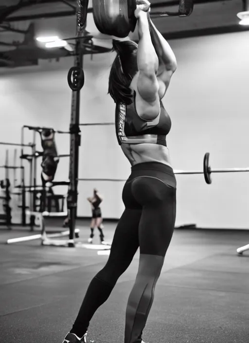 Prompt: a photograph of she hulk in sports wear, crossfit style, by terry richardson, 7 5 mm lens, sharp focus.