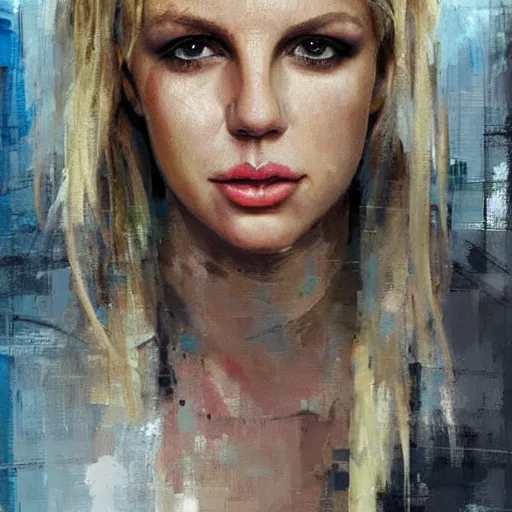 Prompt: britney spears and taylor swift morphed together, hybrid, jeremy mann painting