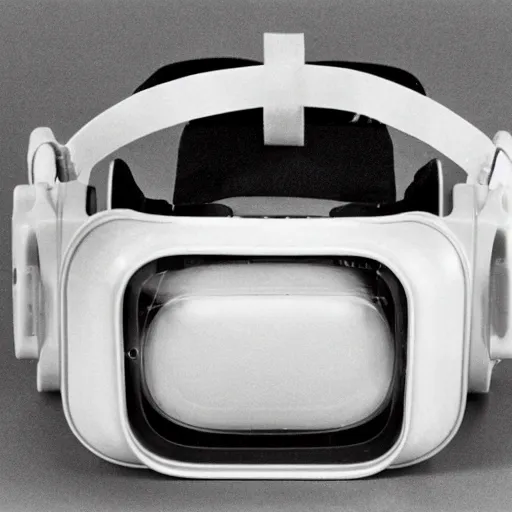 Prompt: a 1 9 7 0 s product photo of a vr headset manufactured by viewmaster.