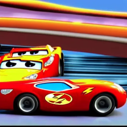 Image similar to Flash McQueen in Cars (2005)