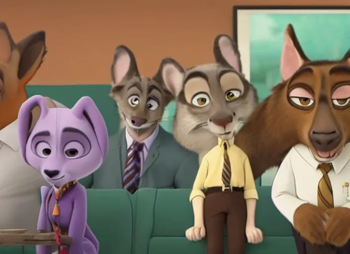 Image similar to seinfeld in zootopia ( 2 0 1 6 ) cgi animated cinematography, film still