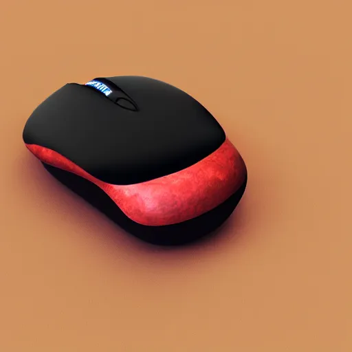 Image similar to computer mouse made from skin and flesh by shishido mazafaka, realism, ominous, made from skin, 3 d render, render, blender render,