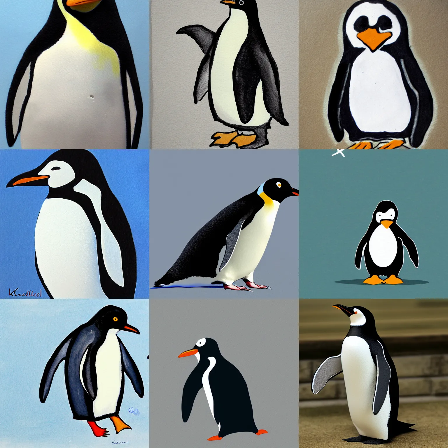 Prompt: penguin by kedemel