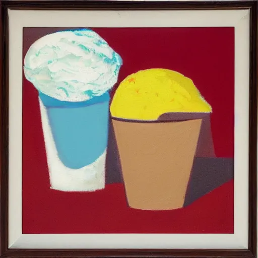 Image similar to modernist painting of an ice cream