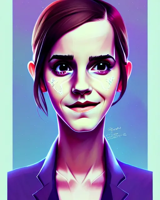Image similar to beautiful full body Emma Watson symmetrical, goofy smiling illustration by lois van baarle and loish and ross tran and rossdraws and sam yang and samdoesarts and artgerm, digital art, highly detailed, intricate, sharp focus, Trending on Artstation HQ, deviantart