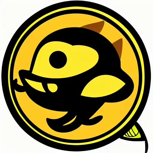 Prompt: black squid, cartoon icon