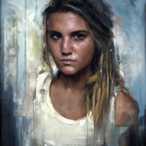 Image similar to jamie lynn spears and morphed together, hybrid, jeremy mann painting