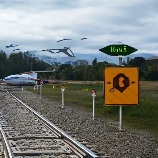 Image similar to the only airport in the world with a railway crossing it