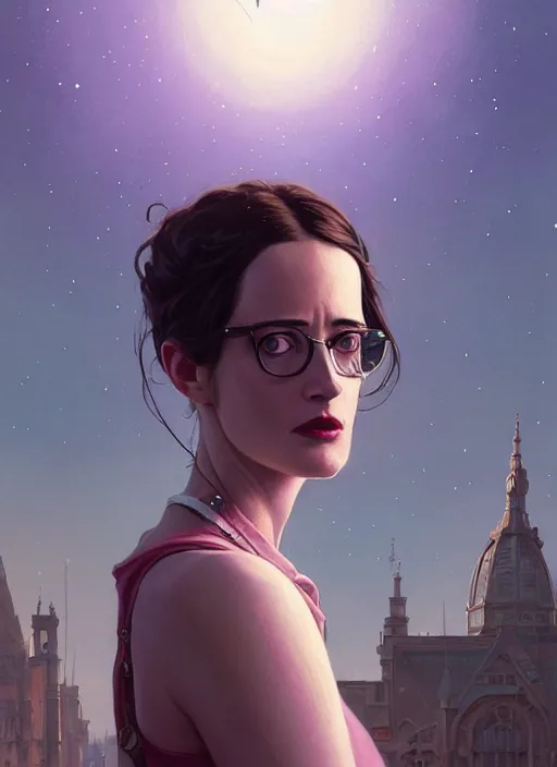 Image similar to highly detailed portrait of the dreamers ( 2 0 0 3 ) - era eva green in gta v, stephen bliss, unreal engine, fantasy art by greg rutkowski, loish, rhads, ferdinand knab, makoto shinkai and lois van baarle, ilya kuvshinov, rossdraws, tom bagshaw, global illumination, radiant light, detailed and intricate environment