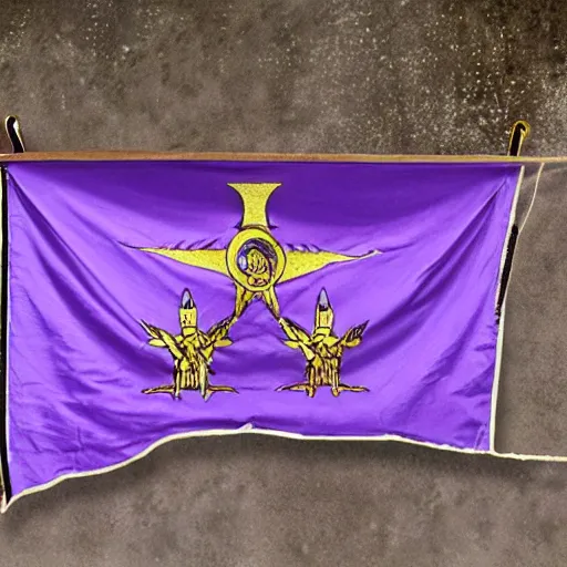 Prompt: flag of the great violet witch