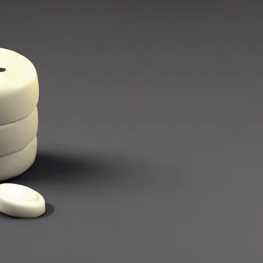 Prompt: a 3D render of an ivory dice in a turn table at 0 degrees. Unreal Engine. UE5. Vray. Arnold render. Octane Render.