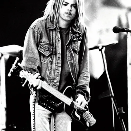 Prompt: rock star kurt donald cobain