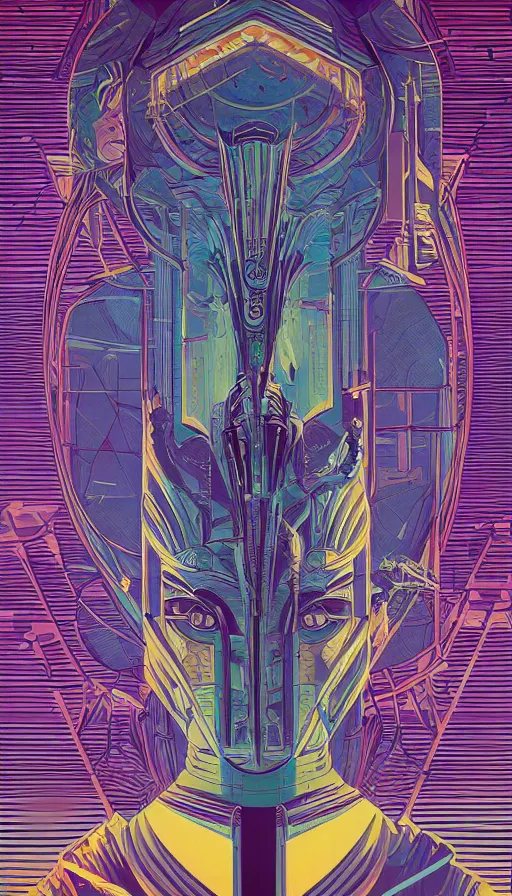 Prompt: Anubis, futurism, da vinci, Dan Mumford, Josan Gonzalez