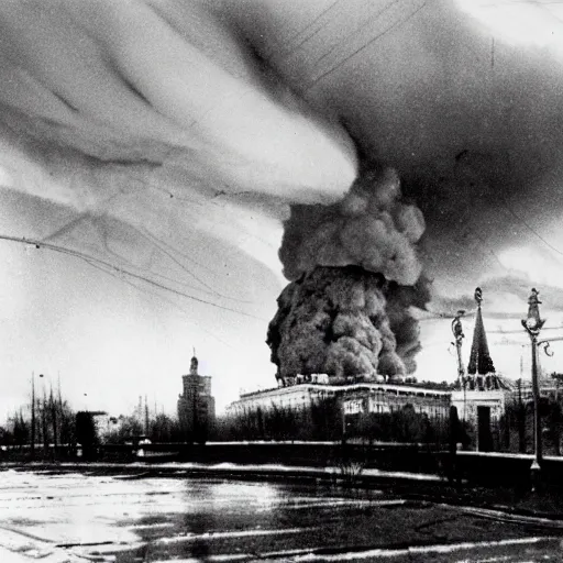 Prompt: a nuke explosion in moscow