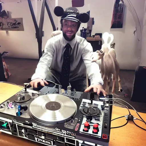 Prompt: goat dj