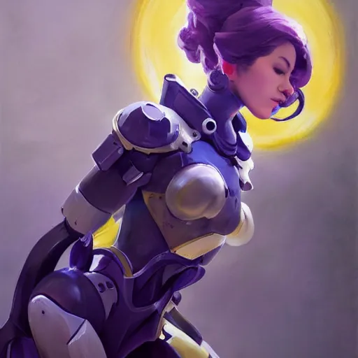 Prompt: greg manchess portrait painting of robotic violet evergarden as overwatch character, medium shot, asymmetrical, profile picture, organic painting, sunny day, matte painting, bold shapes, hard edges, street art, trending on artstation, by huang guangjian, gil elvgren, ruan jia, greg rutkowski, gaston bussiere