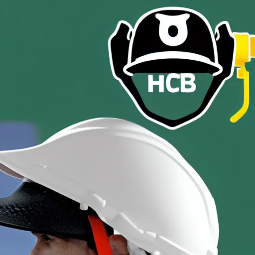 Image similar to a hard hat and worker logo