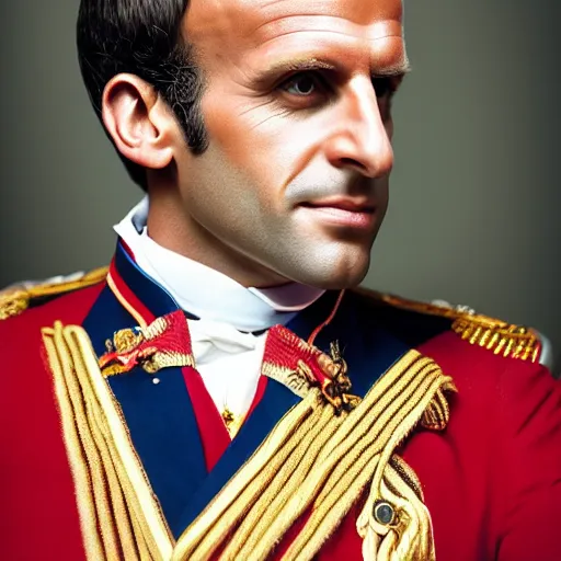 Image similar to portrait of emmanuel macron dressed as napoleon in parliament, natural light, sharp, detailed face, magazine, press, photo, steve mccurry, david lazar, canon, nikon, focus