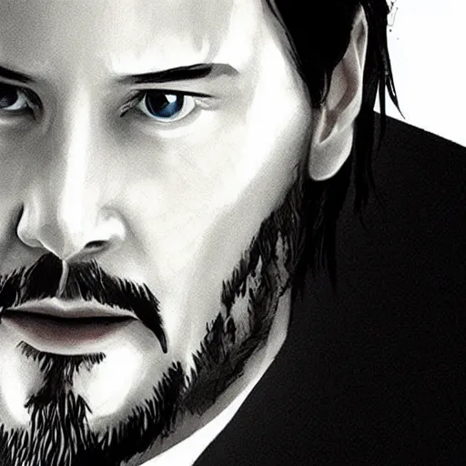 Prompt: keanu reeves as a robot